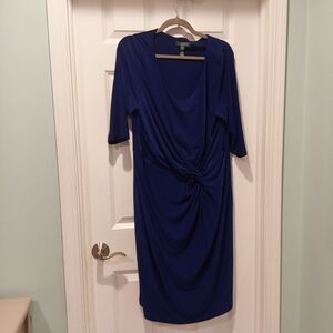 Lauren Ralph Lauren Royal Blue Midi Dress
